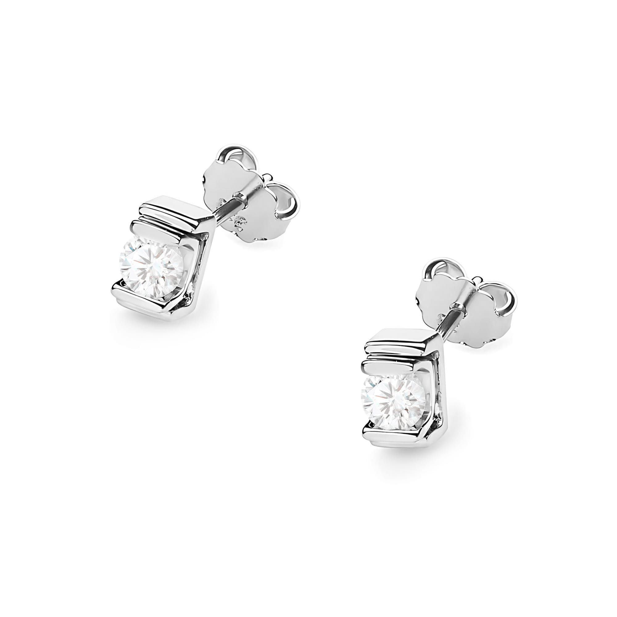 Kolczyki z diamentem 2 x 0,10 ct · K0343 - obrazek 2