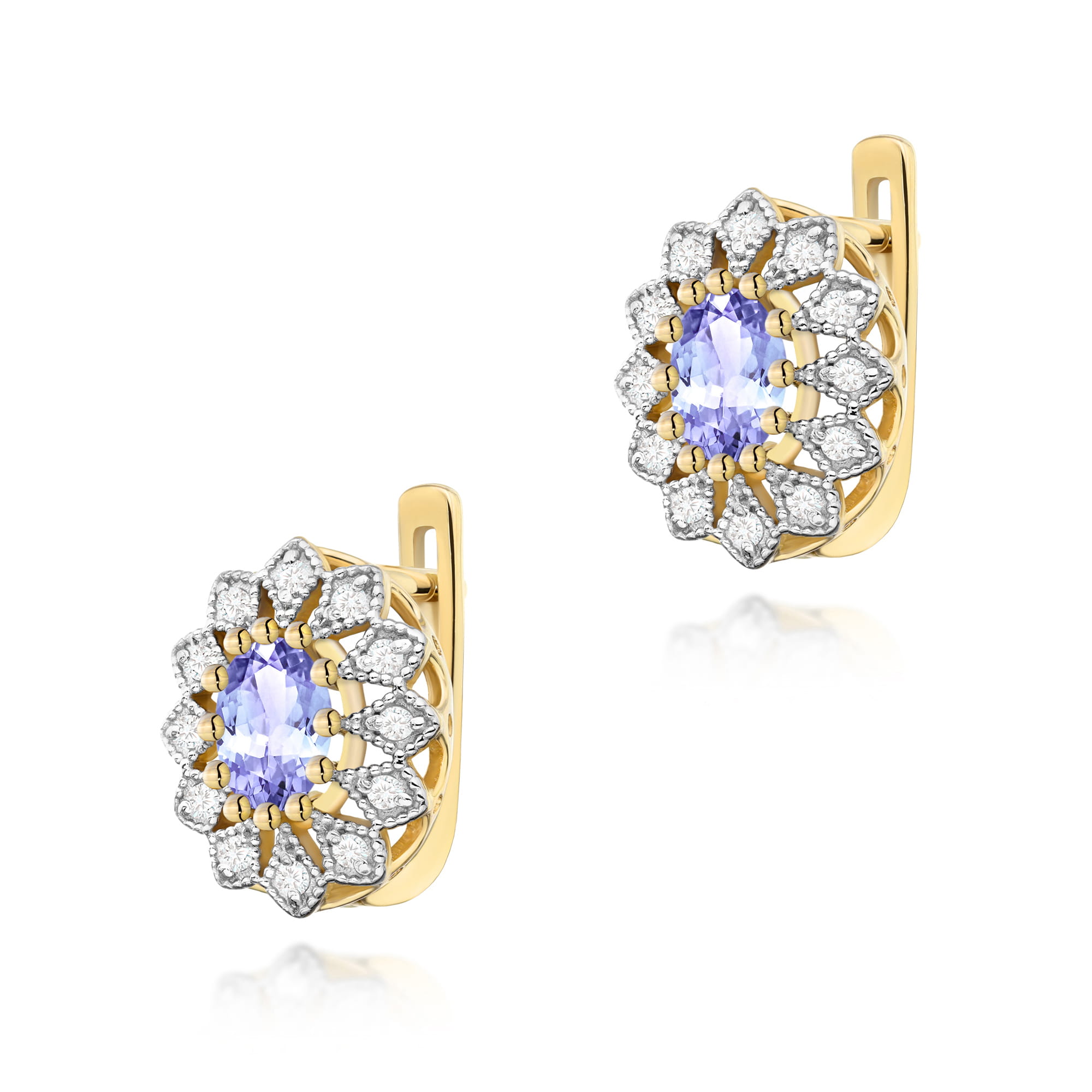 Kolczyki z tanzanitem 2 x 0,40 ct · K0354