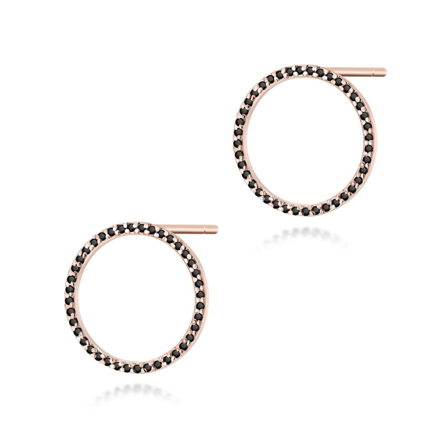 Earrings with black diamonds 0,40 ct
