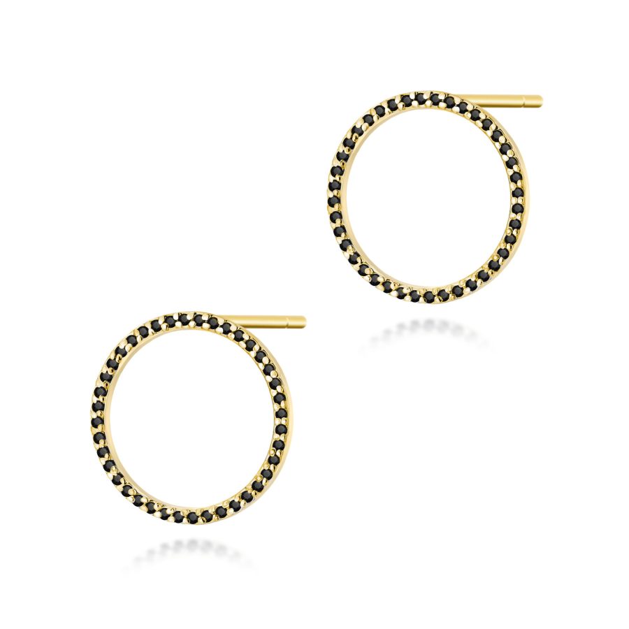 Earrings with black diamonds 0,40 ct – product image 2