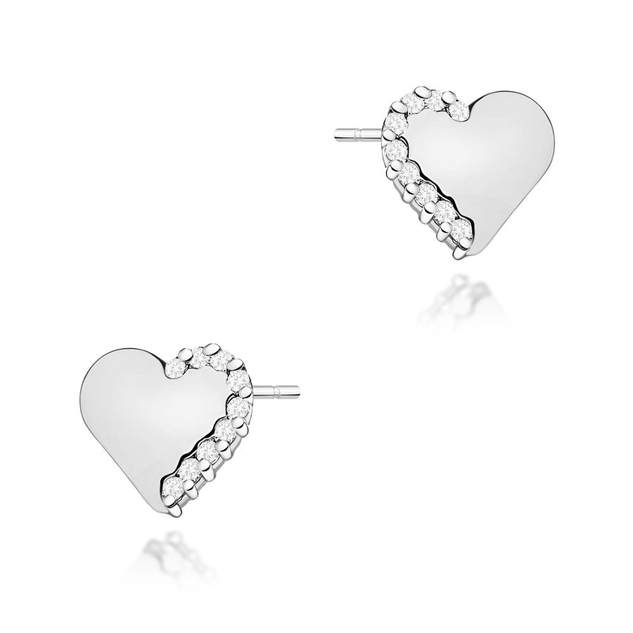 Kolczyki z diamentami 0,10 ct K0505 – białe złoto próby 585
