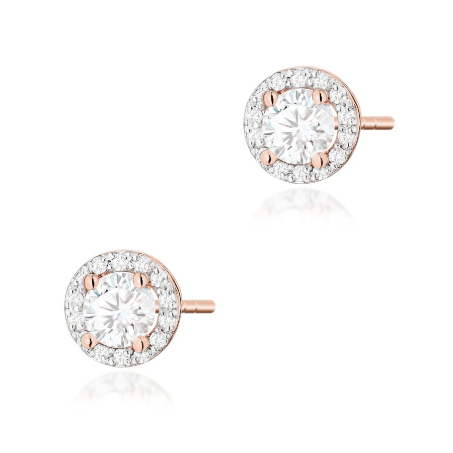 Kolczyki z diamentami 2 × 0,4 ct · K0509