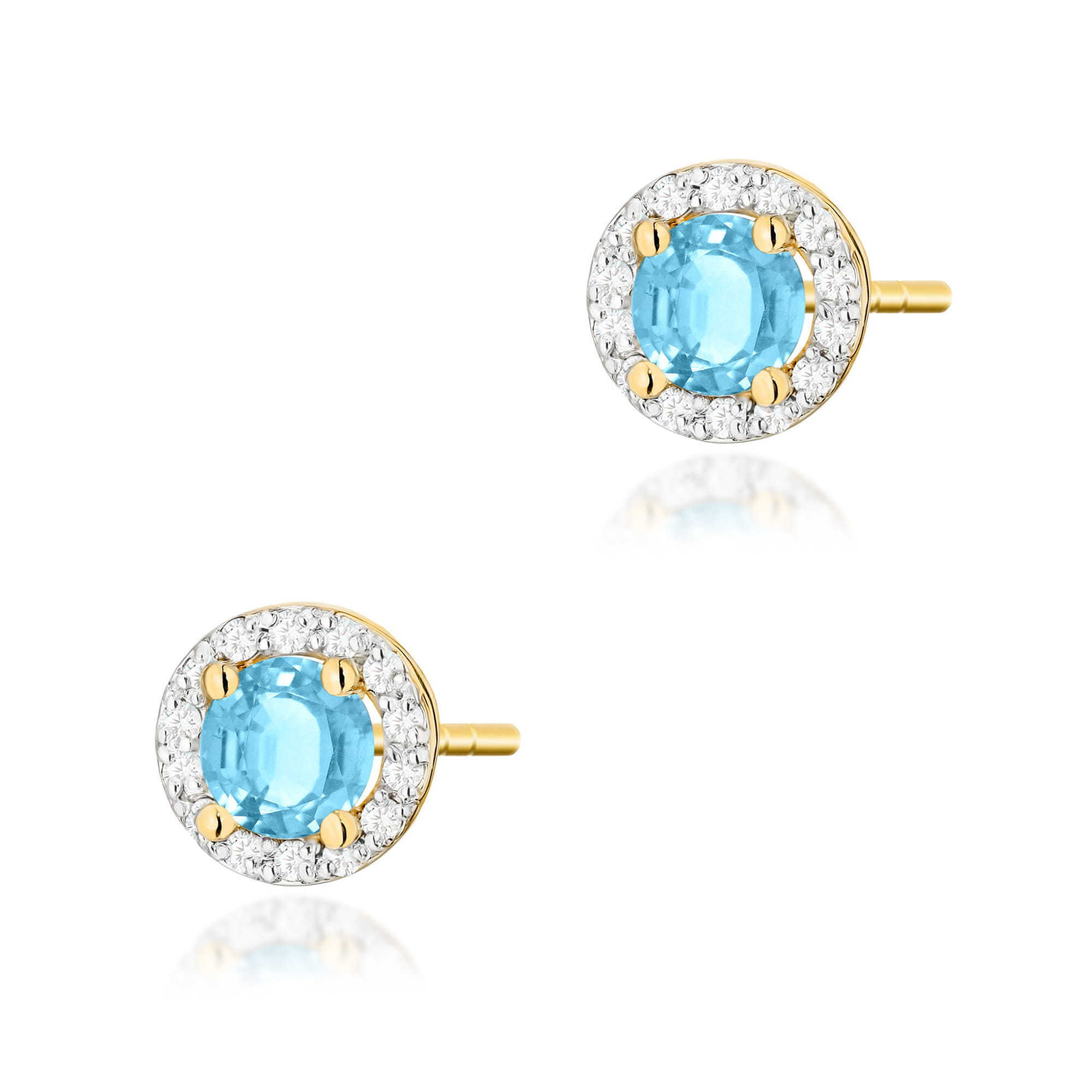 Kolczyki z kamieniem topaz swiss 2 x 0,50 ct · K0509