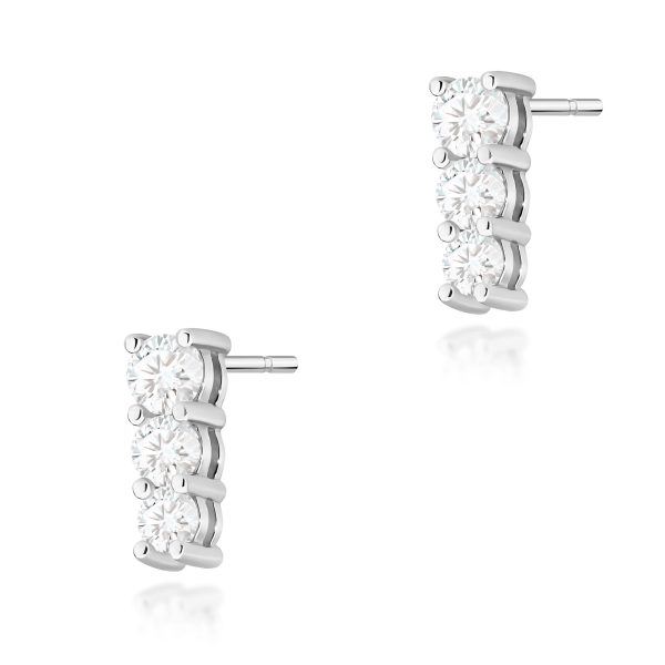 Kolczyki z diamentami 0,82 ct K0511 – białe złoto próby 585