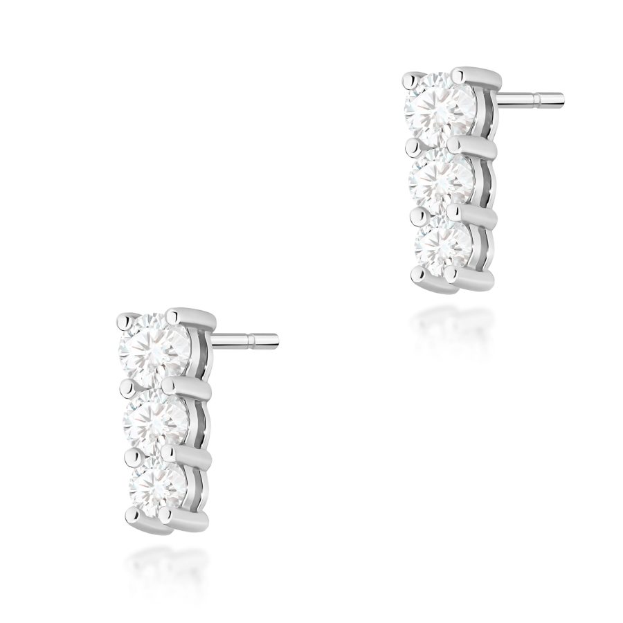 Kolczyki z diamentami 0,82 ct K0511 – białe złoto próby 585