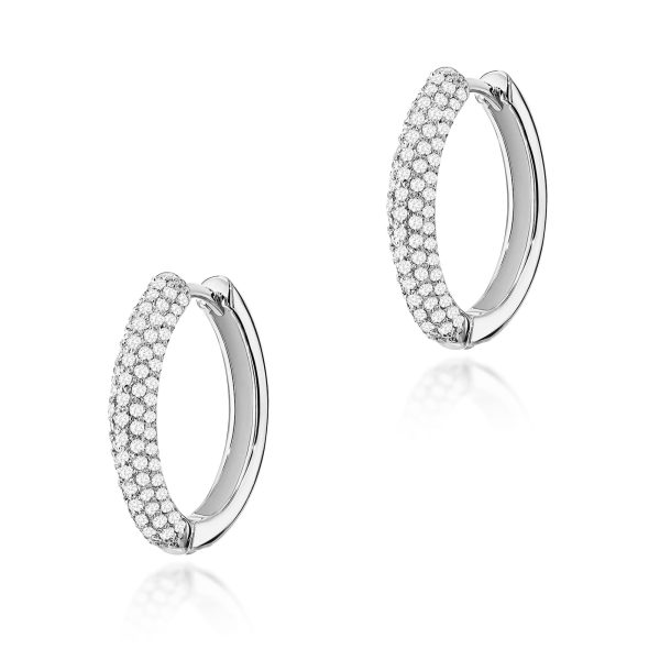 Kolczyki z diamentami laboratoryjnymi 0,83 ct K0515 – białe złoto próby 585
