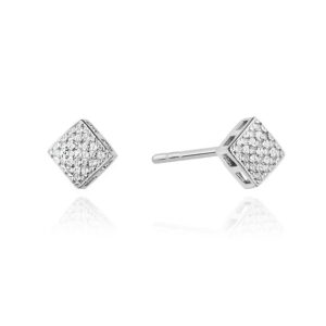 Kolczyki CK013 z diamentami białe złoto Jubiler Kraków BigDIAMOND