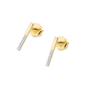 Kolczyki CK029 z diamentami żółte złoto Jubiler Kraków BigDIAMOND