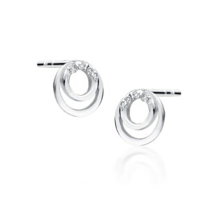 Kolczyki CK033 z diamentami białe złoto Jubiler Kraków BigDIAMOND