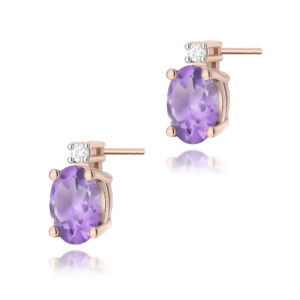 Kolczyki K0001 Ametyst 2 x 0