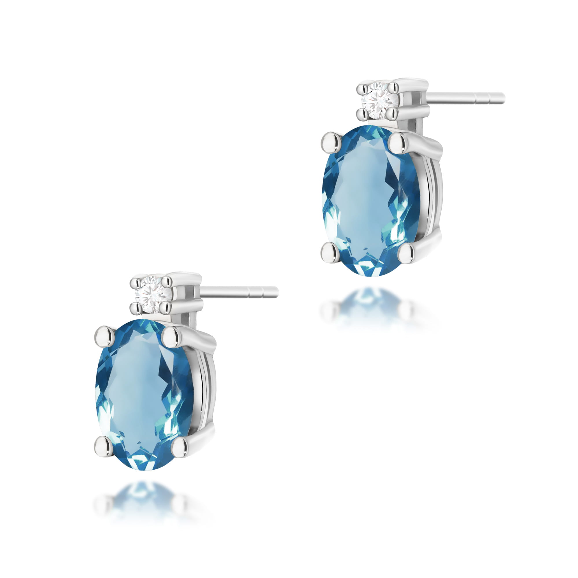 Kolczyki K0001 Topaz London Blue 2 x 0