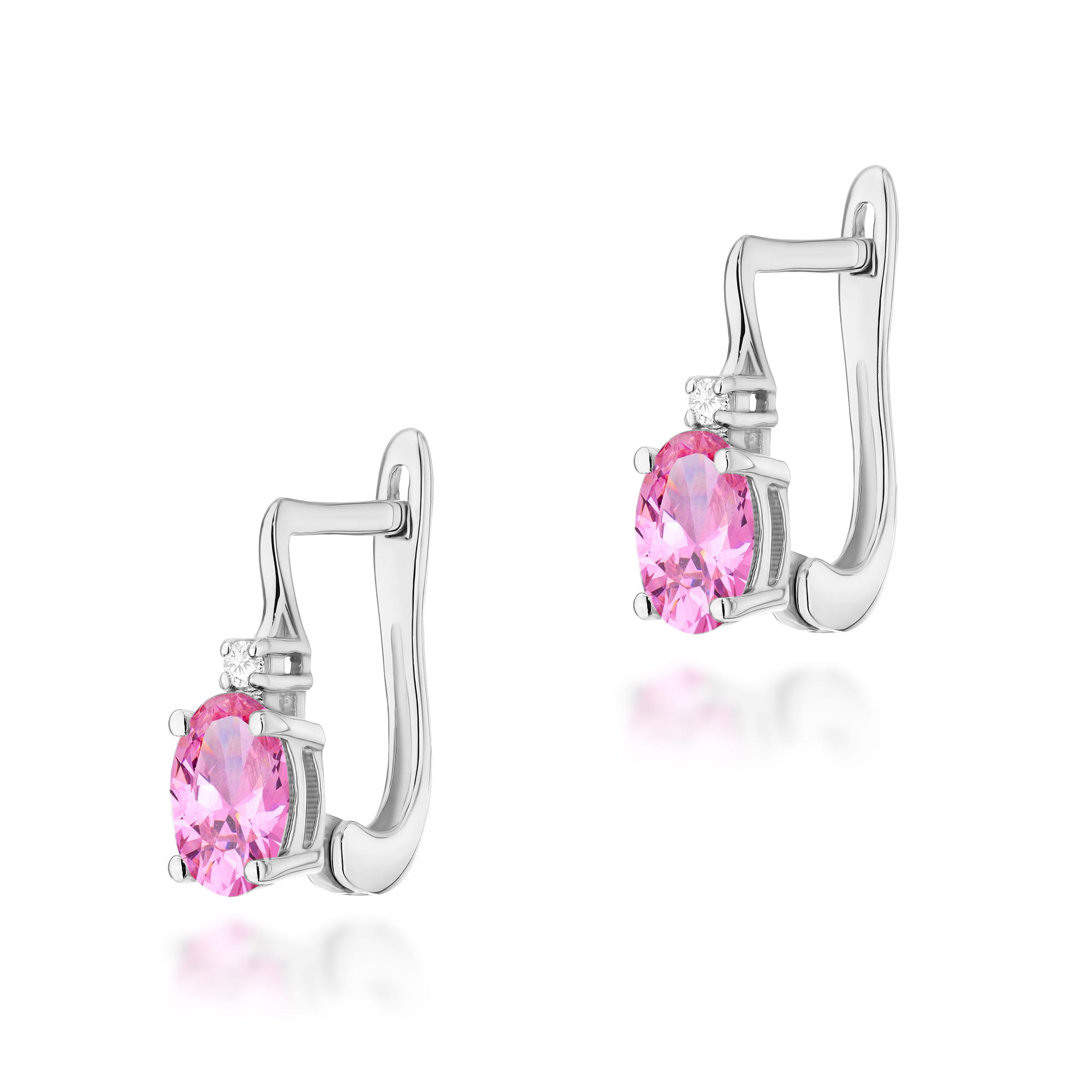 Kolczyki K0011 Różowy Topaz 2 x 0