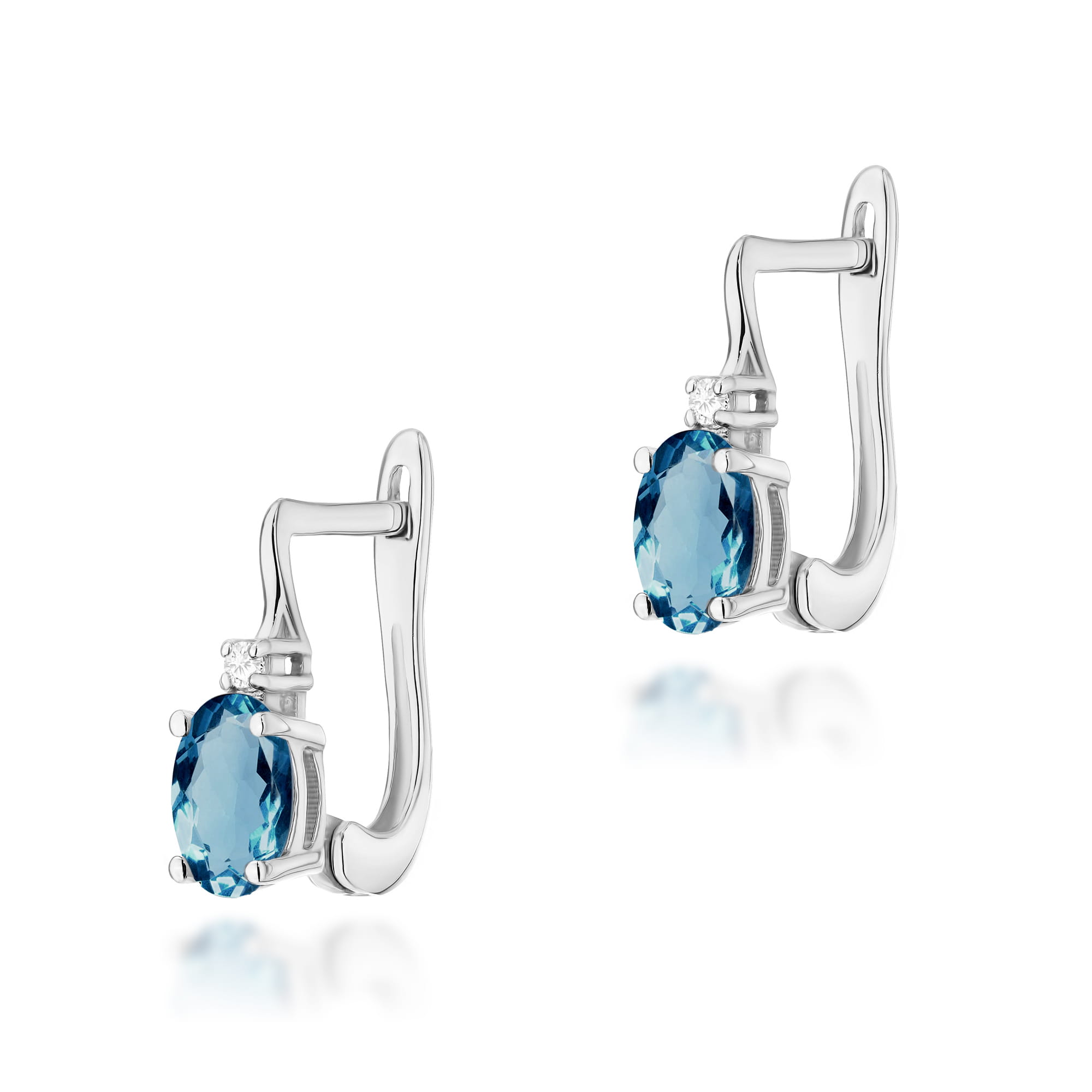 Kolczyki K0011 Topaz London Blue 2 x 0
