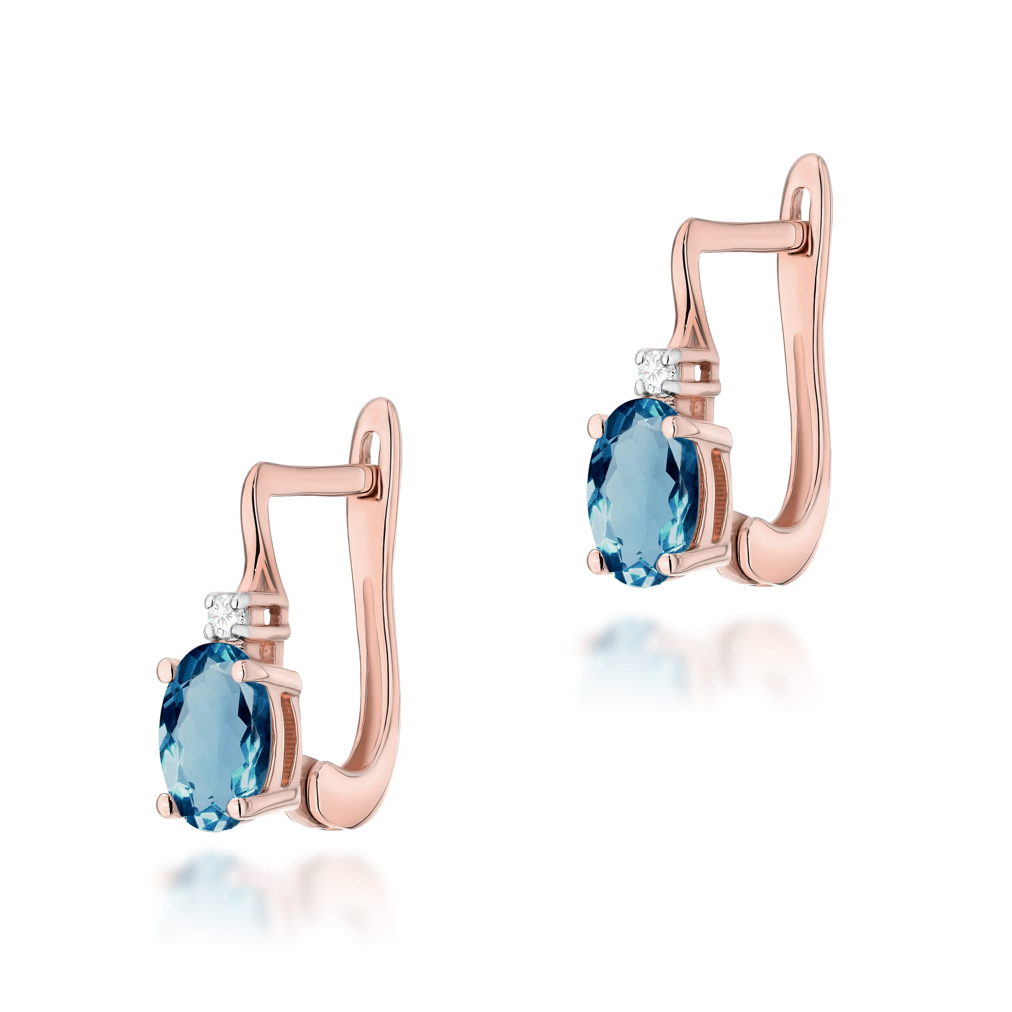 Kolczyki K0011 Topaz London Blue 2 x 0