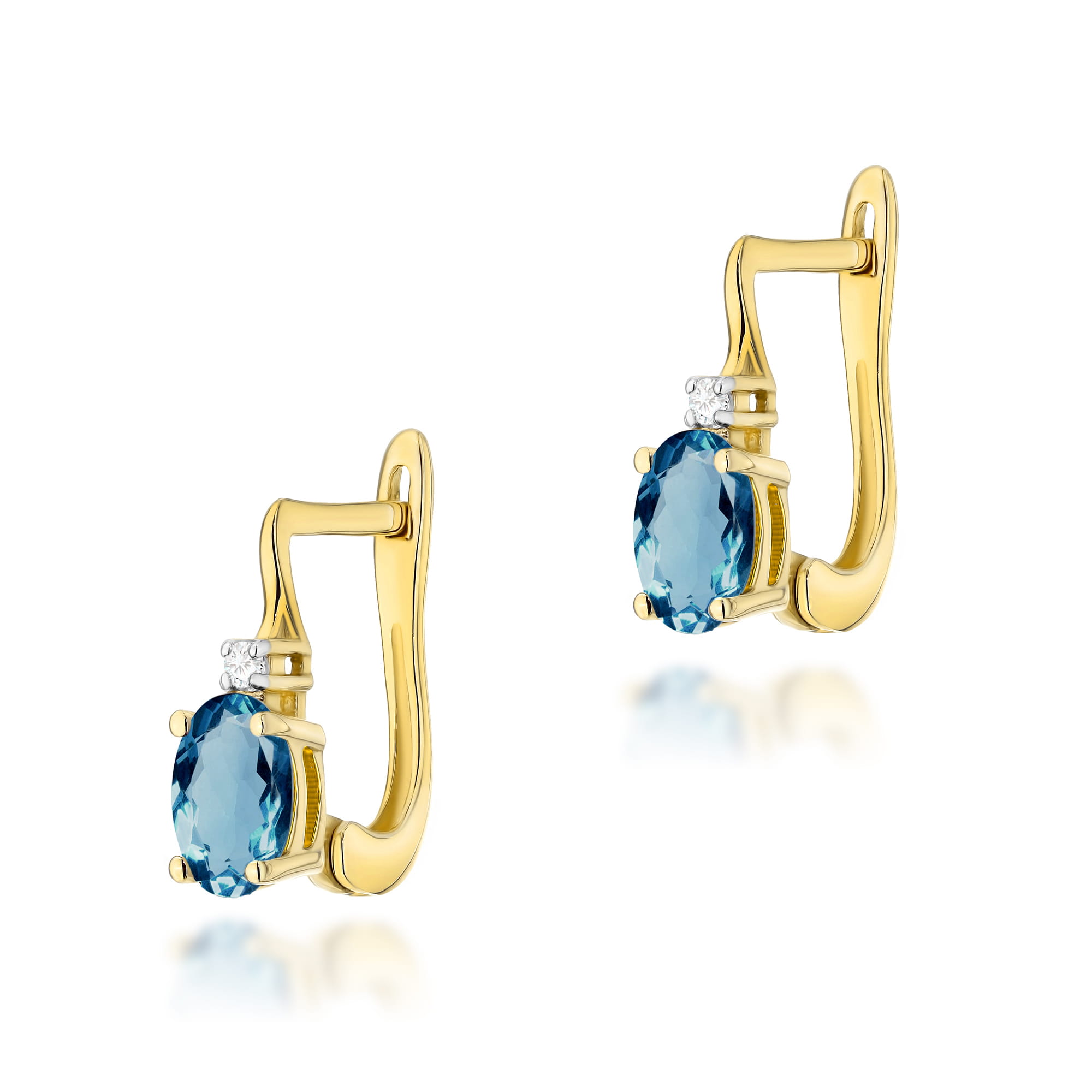 Kolczyki K0011 Topaz London Blue 2 x 0