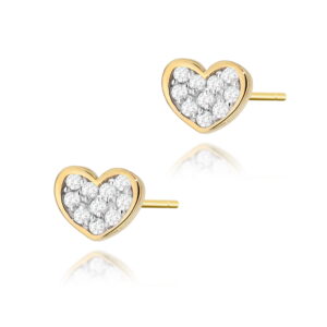 Kolczyki K0021 z diamentami żółte złoto Jubiler Kraków BigDIAMOND