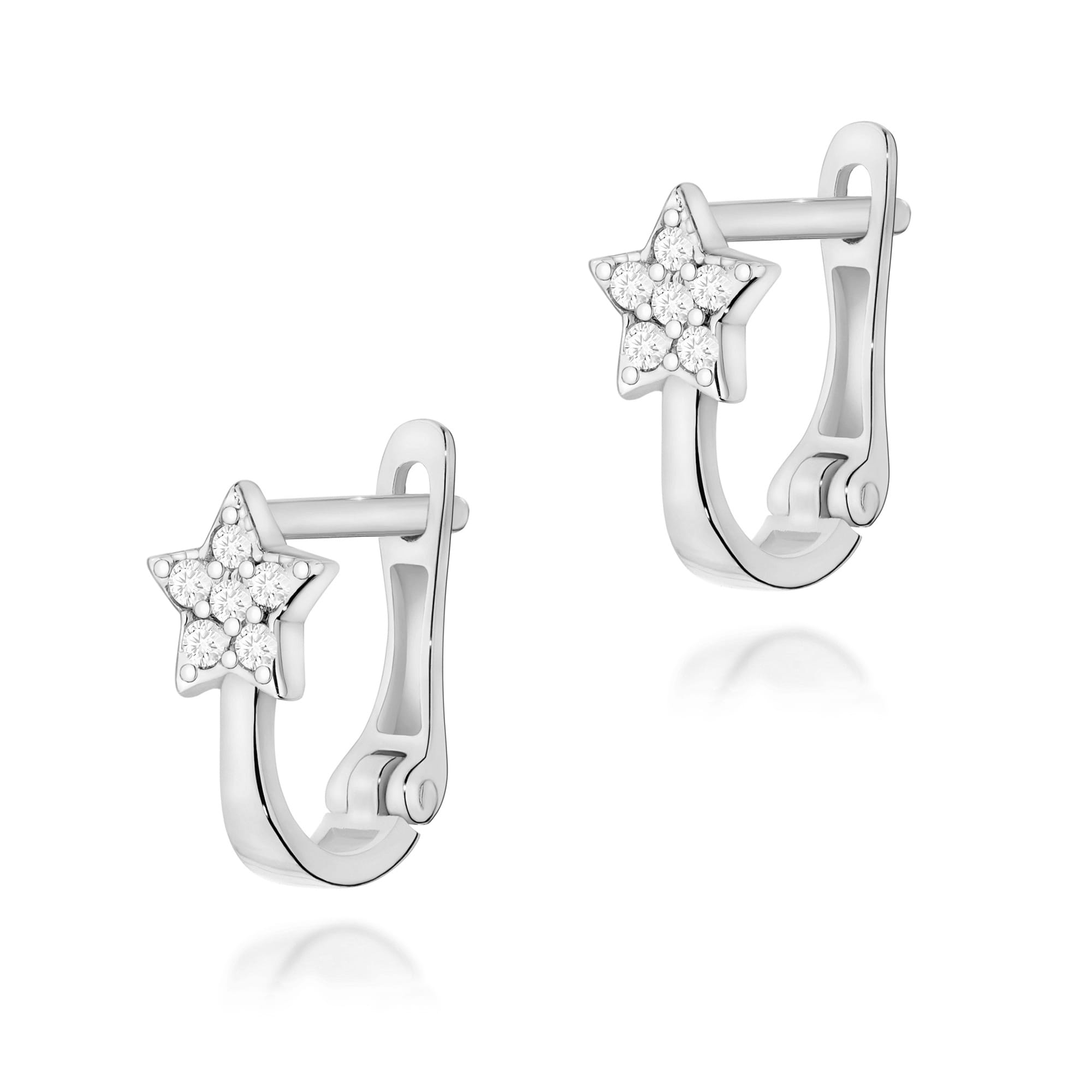 Kolczyki K0022 z diamentami białe złoto Jubiler Kraków BigDIAMOND