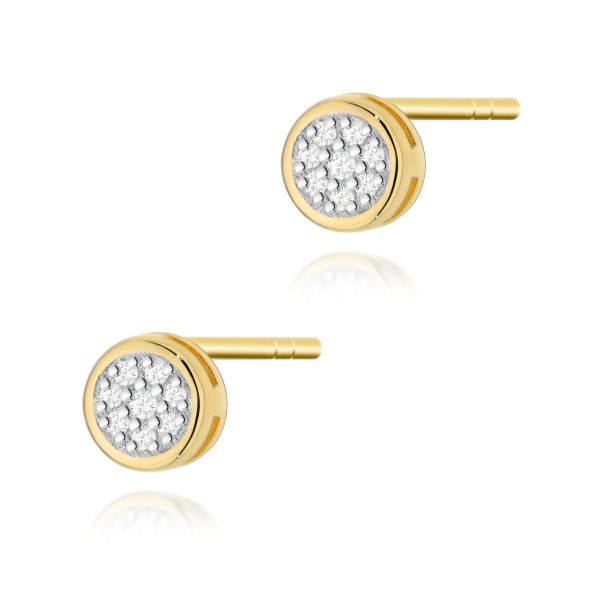 Kolczyki K0041 z diamentami żółte złoto Jubiler Kraków BigDIAMOND