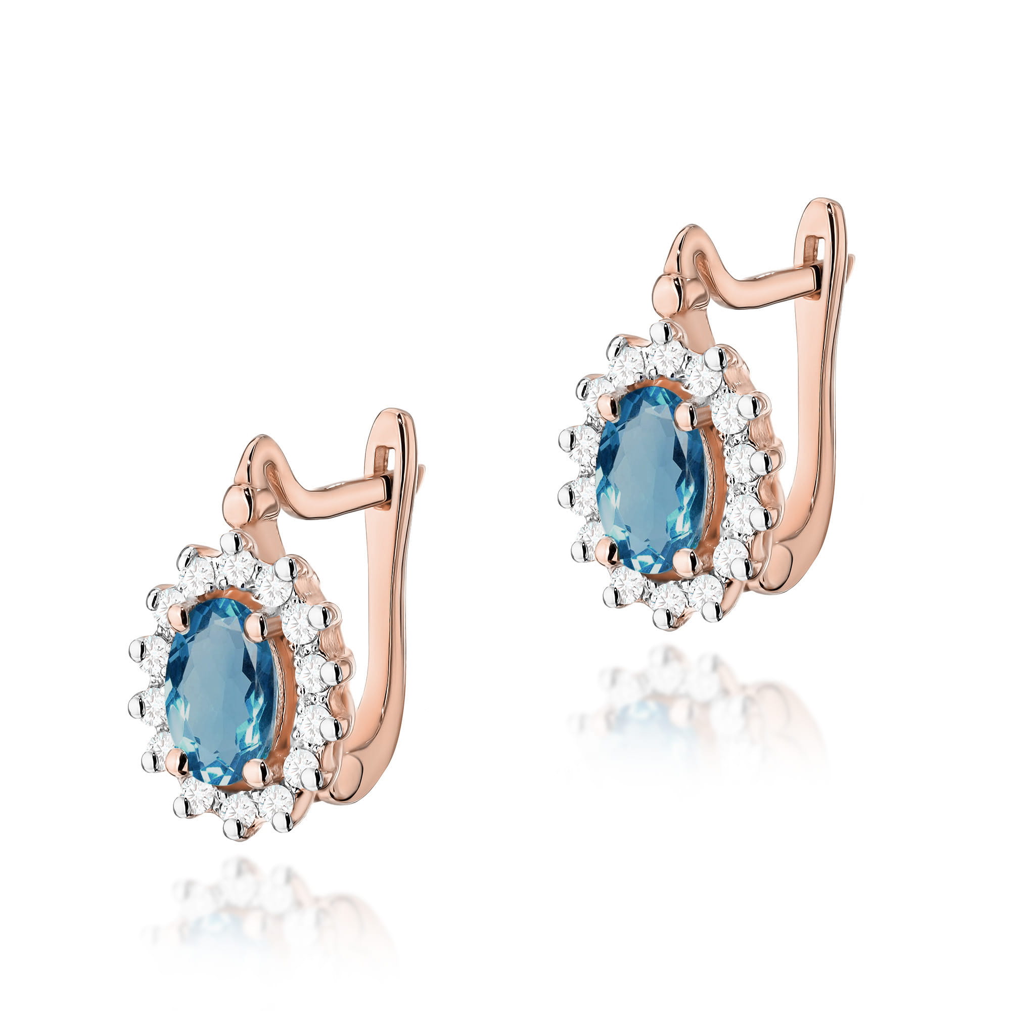 Kolczyki K0182 Topaz London Blue 2 x 0