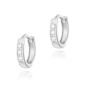 Kolczyki K0235 z diamentami białe złoto Jubiler Kraków BigDIAMOND