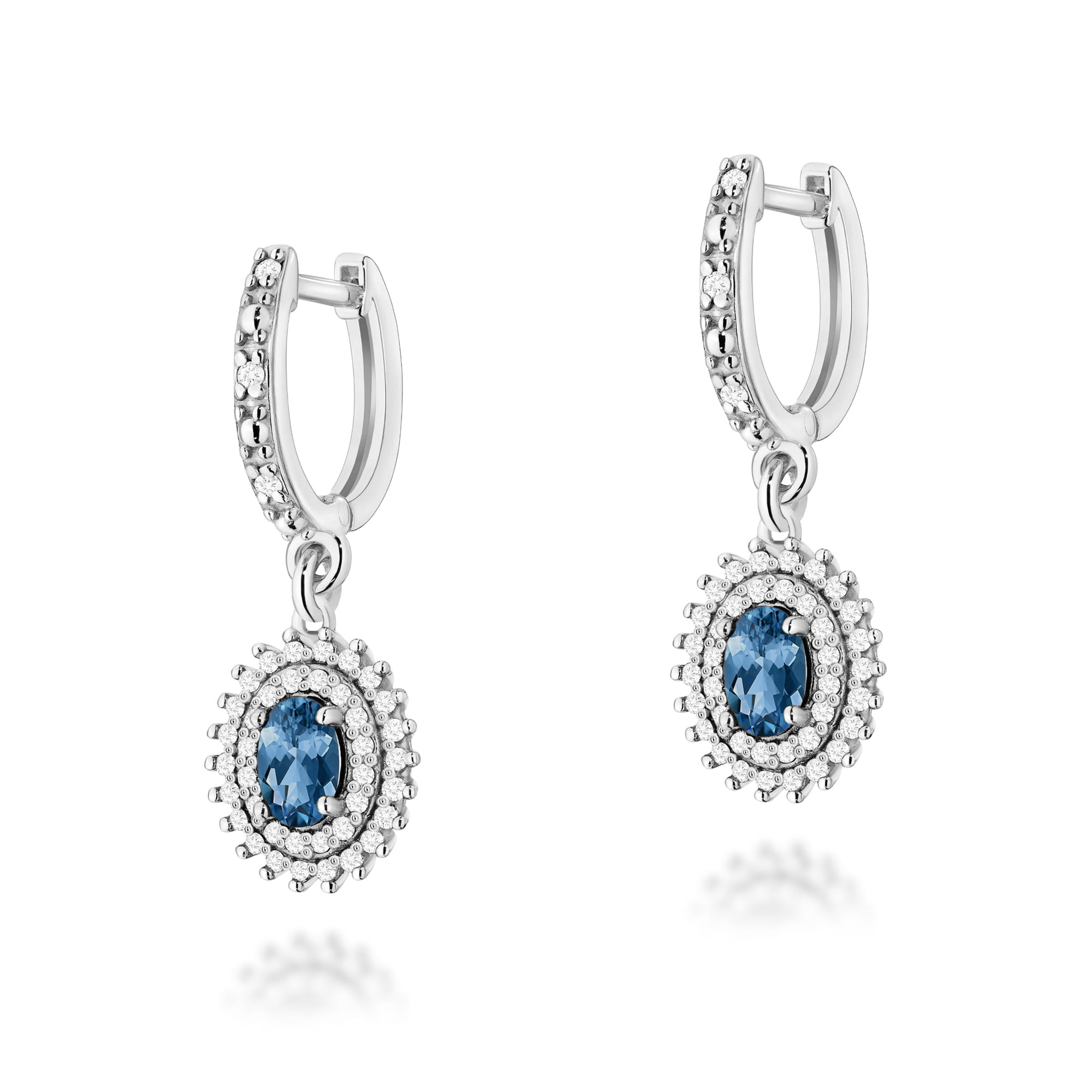 Kolczyki K0303 Topaz London Blue 2 x 0