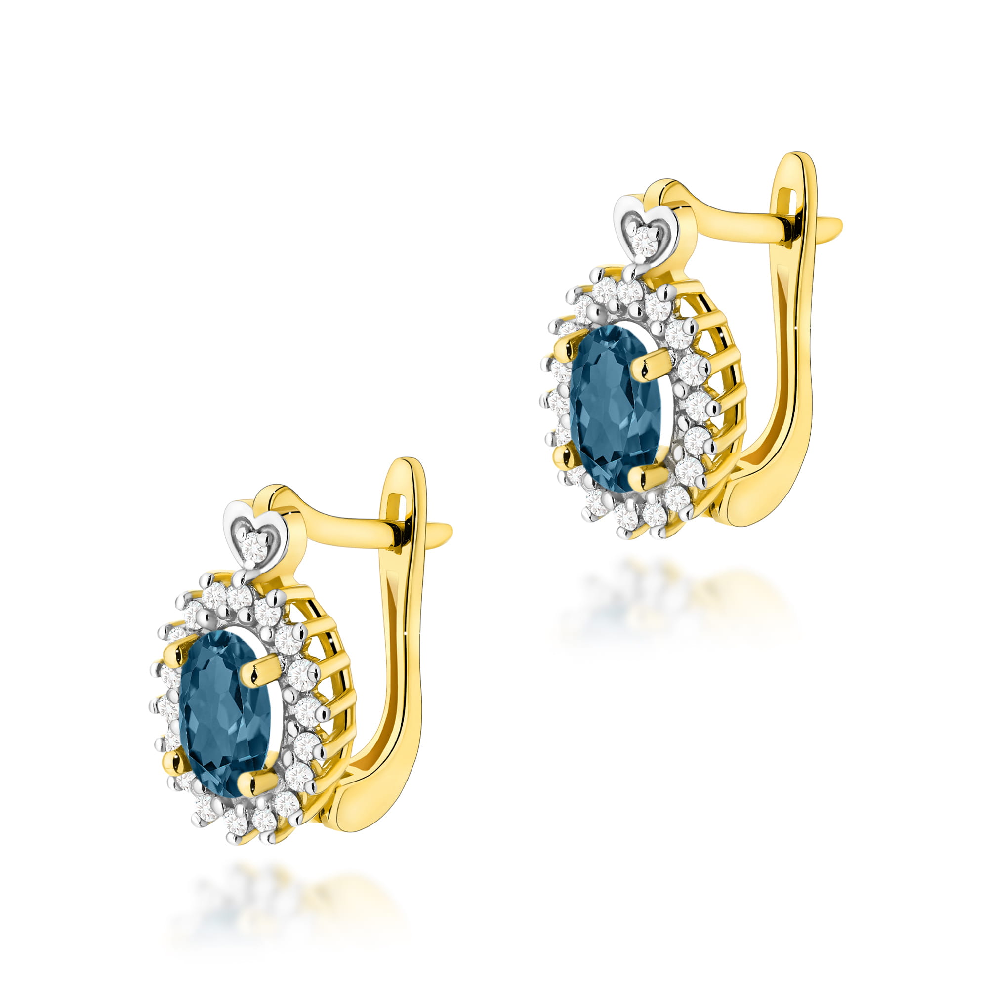 Kolczyki K0312 Topaz London Blue 2 x 0