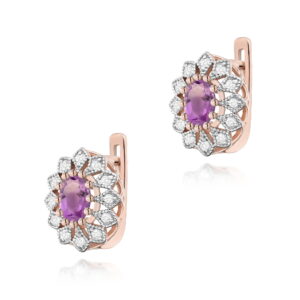 Kolczyki K0354 Ametyst 2 x 0