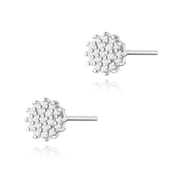 Kolczyki K0401 z diamentami białe złoto Jubiler Kraków BigDIAMOND