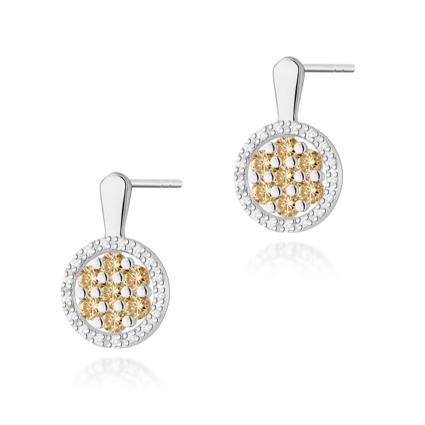 Kolczyki K0440 z diamentami białe złoto Jubiler Kraków BigDIAMOND