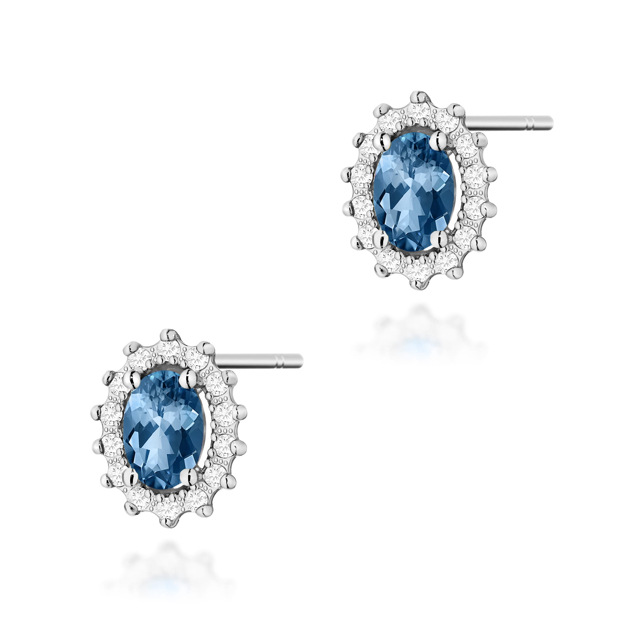 Kolczyki K0514 Topaz London Blue 2 x 0