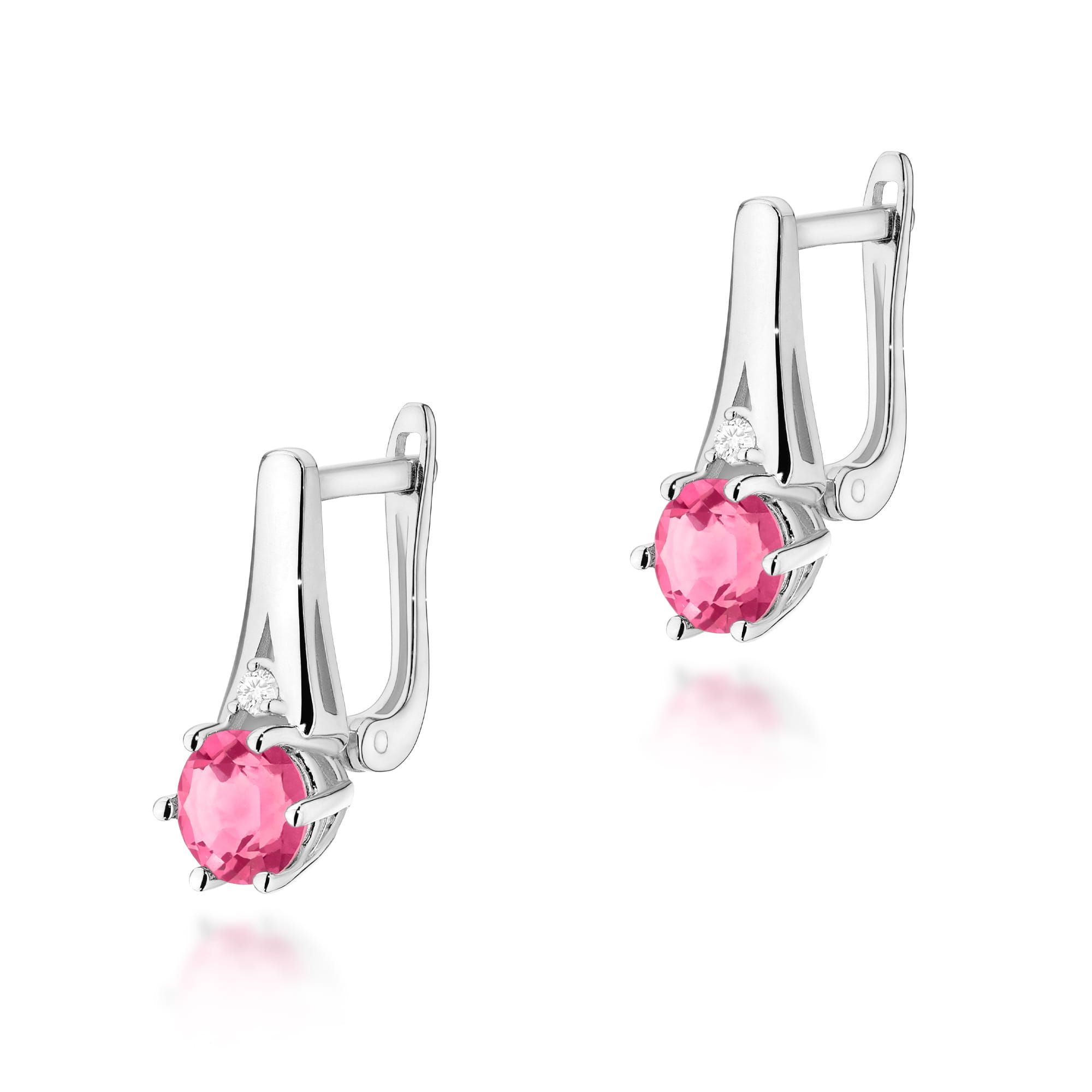 Kolczyki K0572 Różowy Topaz 2 x 0
