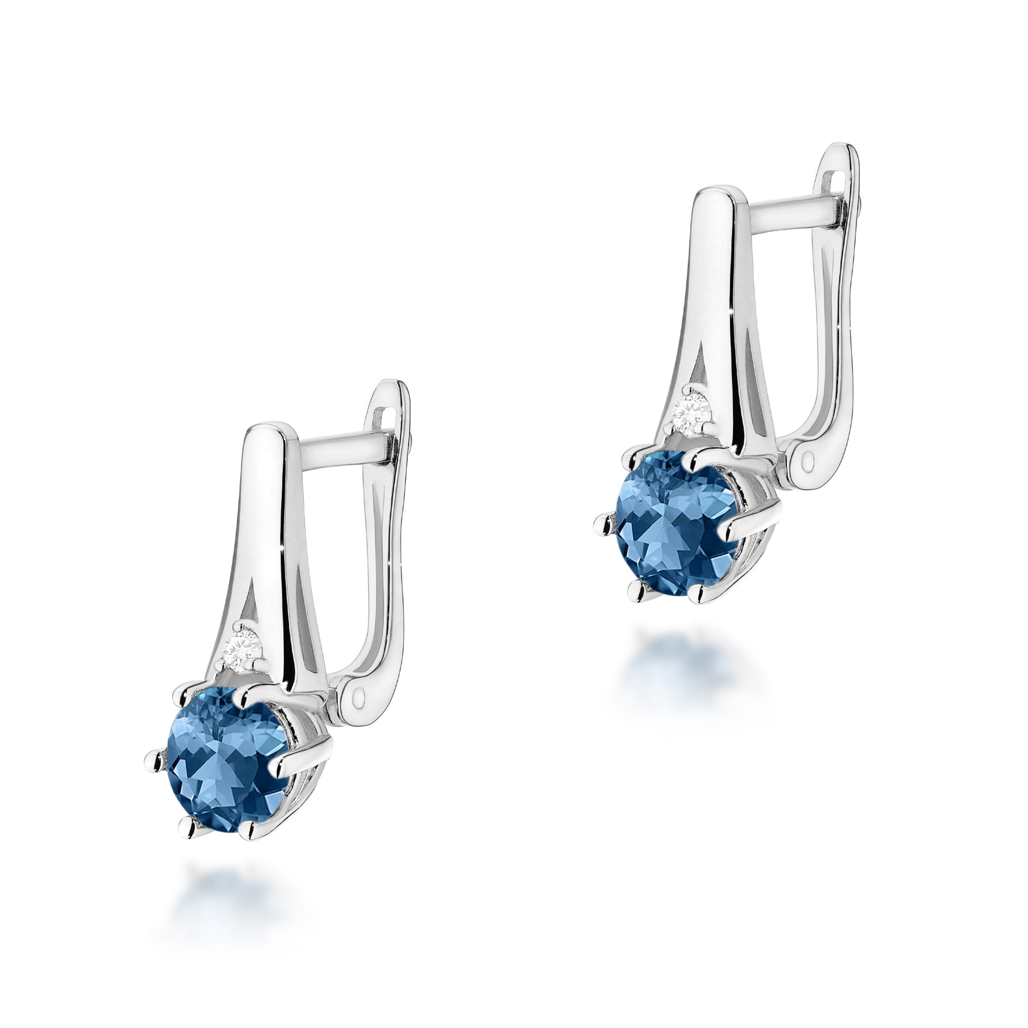 Kolczyki K0572 Topaz London Blue 2 x 0