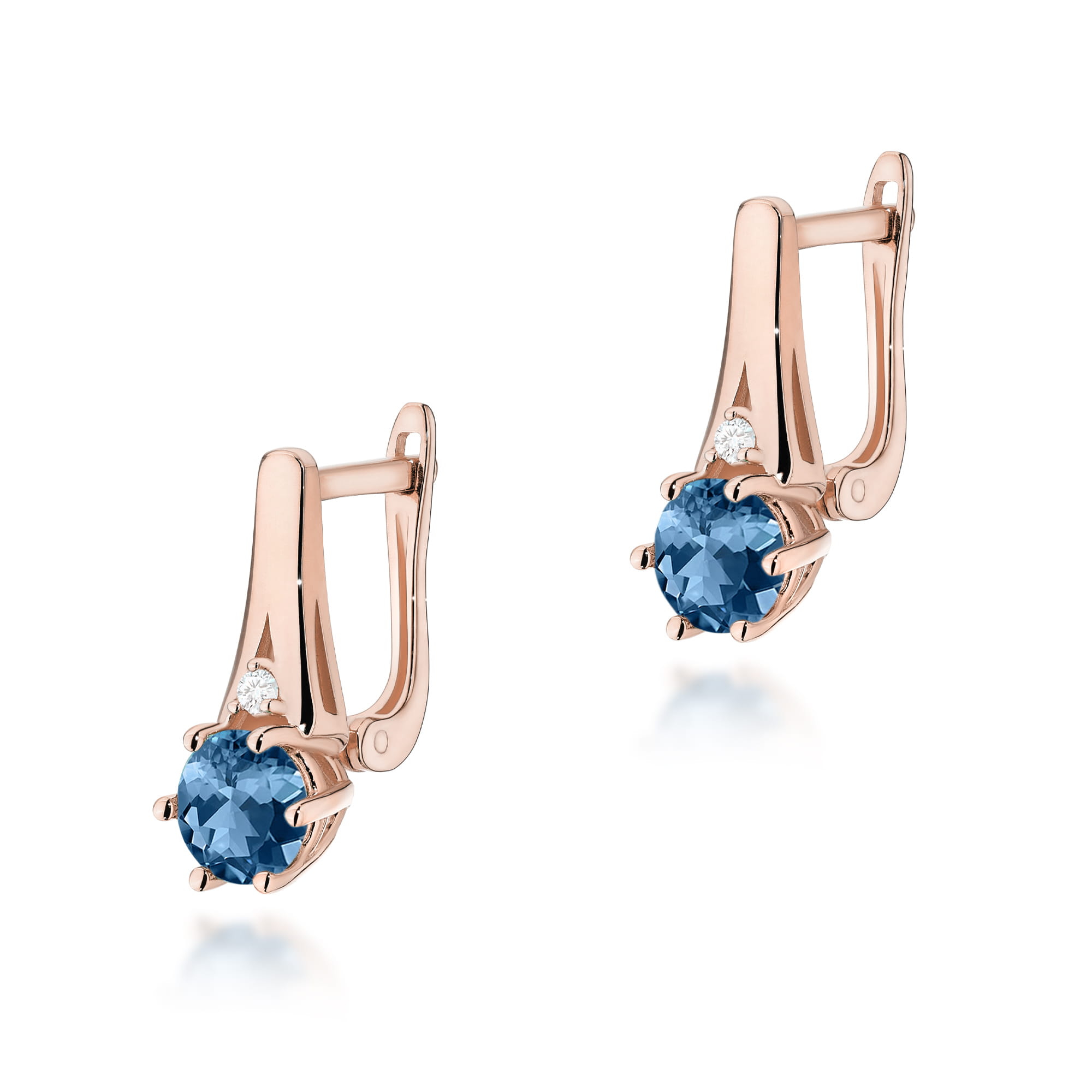 Kolczyki K0572 Topaz London Blue 2 x 0