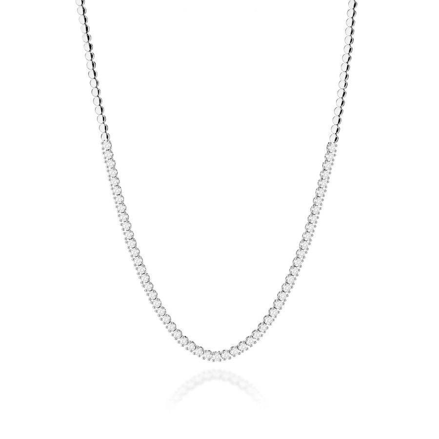Naszyjnik z diamentami 4,56 ct N0075 – białe złoto próby 585 · N35495