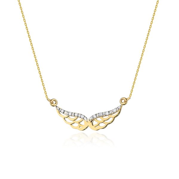 Naszyjnik C001 z diamentami żółte złoto Jubiler Kraków BigDIAMOND