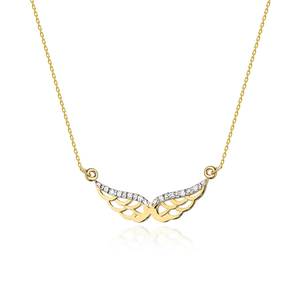 Naszyjnik C001 z diamentami żółte złoto Jubiler Kraków BigDIAMOND