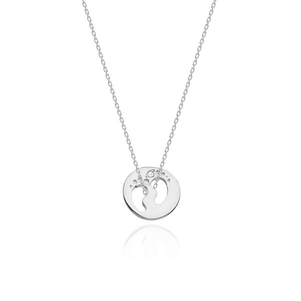 Naszyjnik C005 z diamentami białe złoto Jubiler Kraków BigDIAMOND
