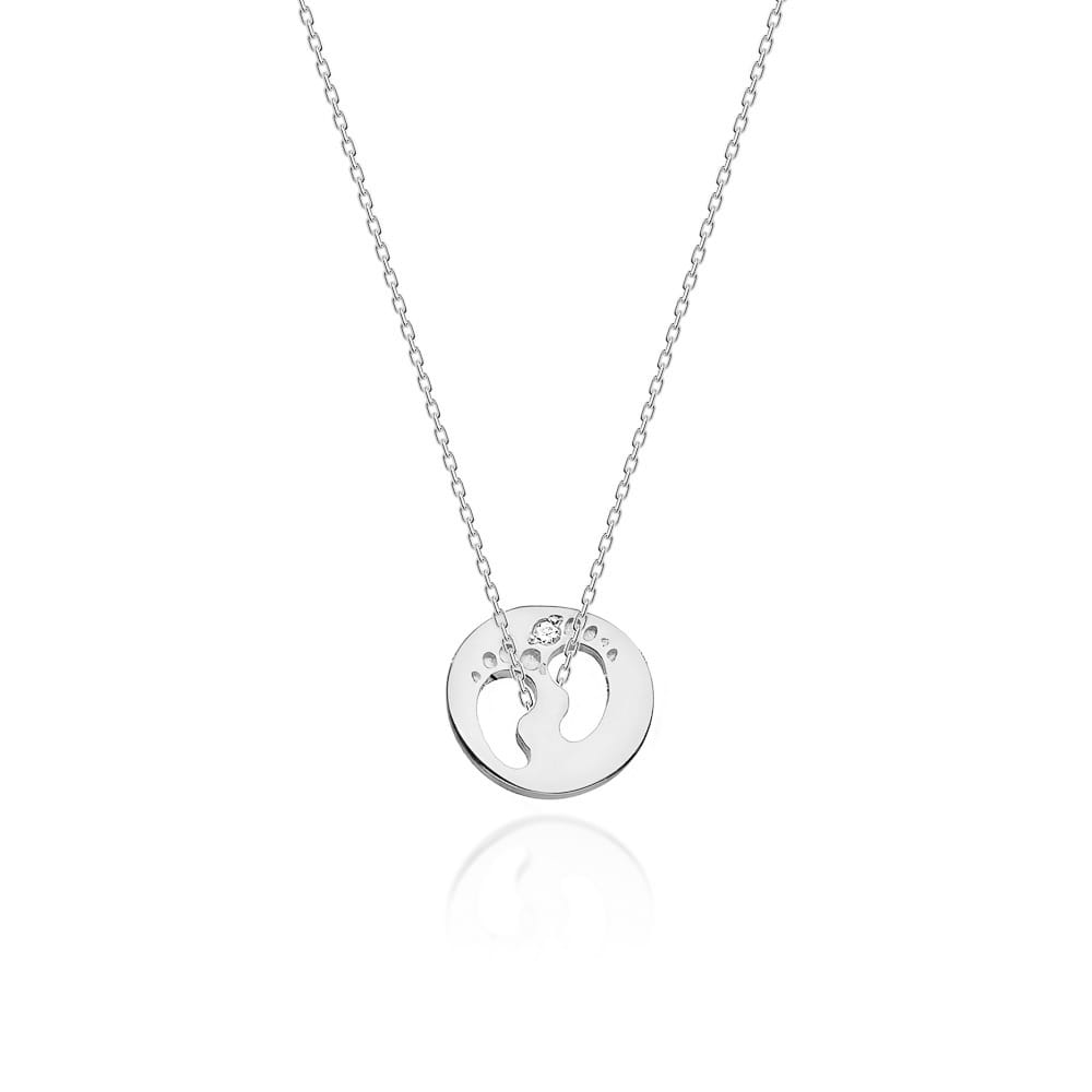 Naszyjnik C005 z diamentami białe złoto Jubiler Kraków BigDIAMOND