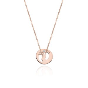 Naszyjnik C005 z diamentami różowe złoto Jubiler Kraków BigDIAMOND