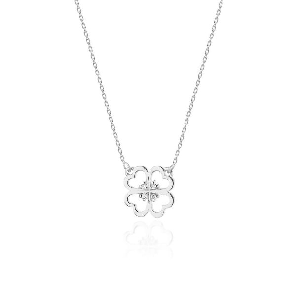 Naszyjnik C008 z diamentami białe złoto Jubiler Kraków BigDIAMOND