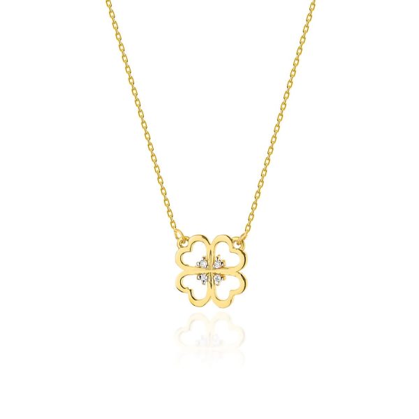 Naszyjnik C008 z diamentami żółte złoto Jubiler Kraków BigDIAMOND
