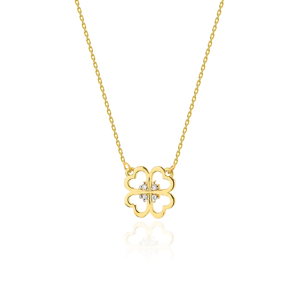 Naszyjnik C008 z diamentami żółte złoto Jubiler Kraków BigDIAMOND