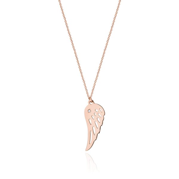 Naszyjnik C012 z diamentami różowe złoto Jubiler Kraków BigDIAMOND