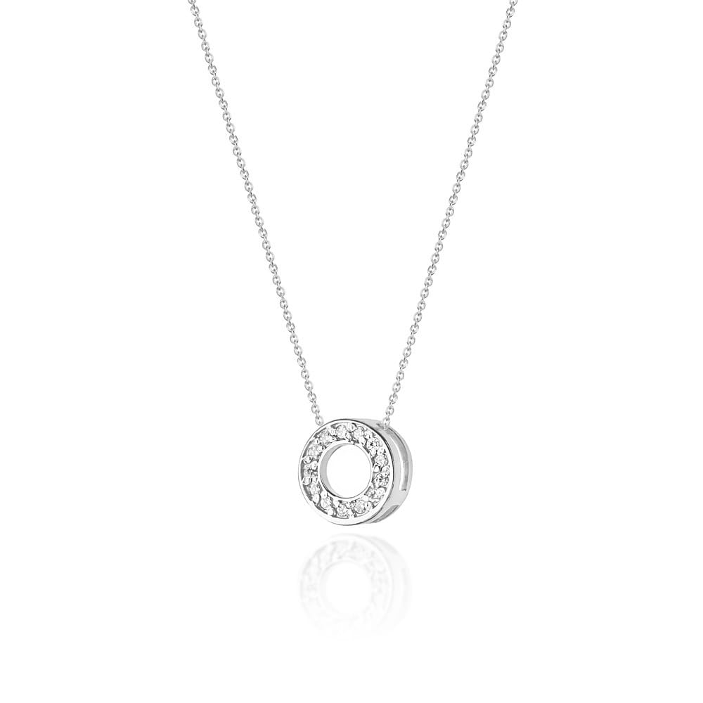 Naszyjnik C014 z diamentami białe złoto Jubiler Kraków BigDIAMOND