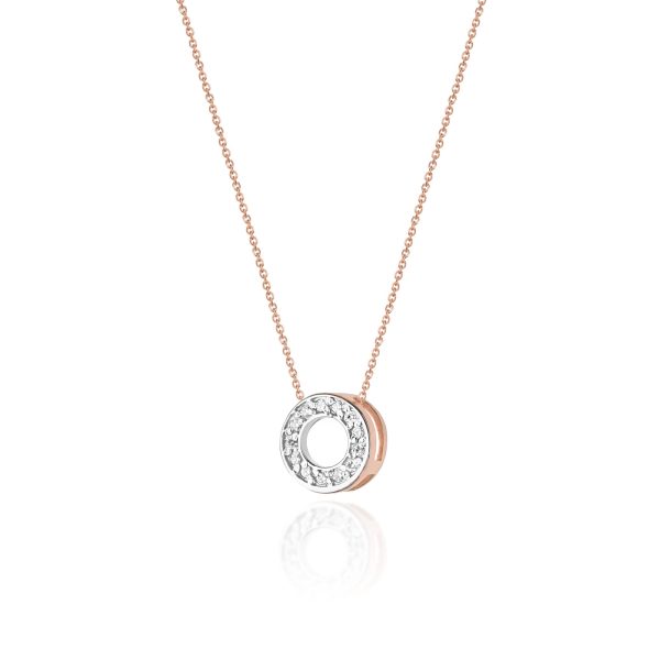 Naszyjnik C014 z diamentami różowe złoto Jubiler Kraków BigDIAMOND