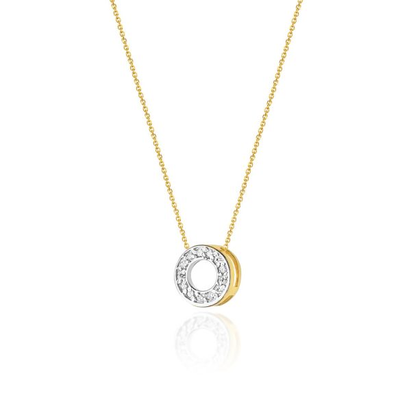 Naszyjnik C014 z diamentami żółte złoto Jubiler Kraków BigDIAMOND