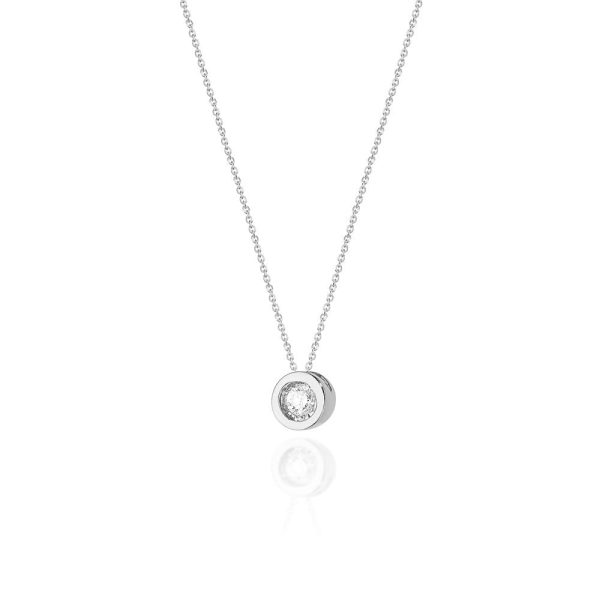 Naszyjnik C016 z diamentami białe złoto Jubiler Kraków BigDIAMOND