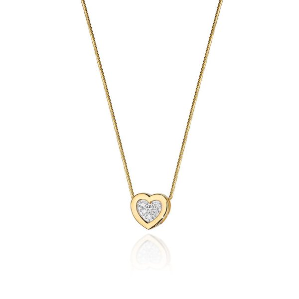 Naszyjnik C018 z diamentami żółte złoto Jubiler Kraków BigDIAMOND