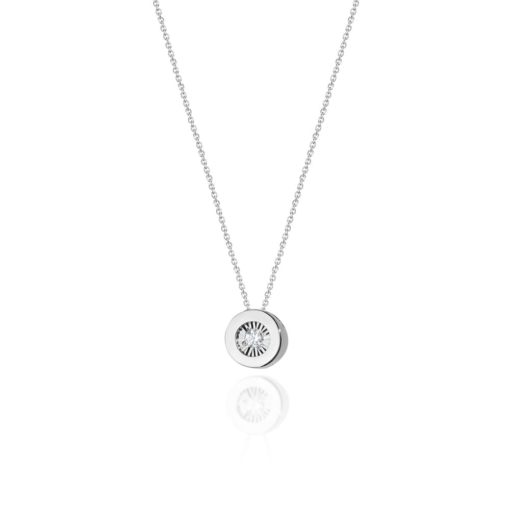 Naszyjnik C019 z diamentami białe złoto Jubiler Kraków BigDIAMOND