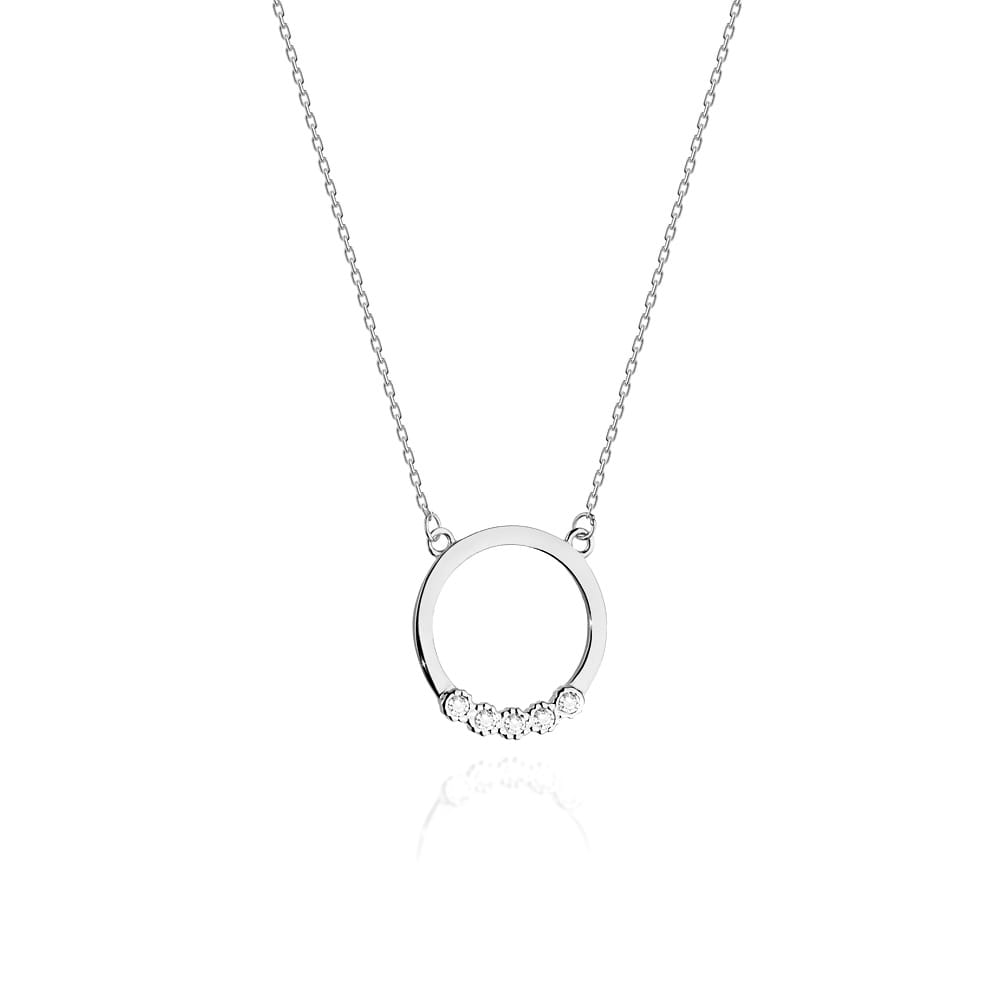 Naszyjnik C020 z diamentami białe złoto Jubiler Kraków BigDIAMOND